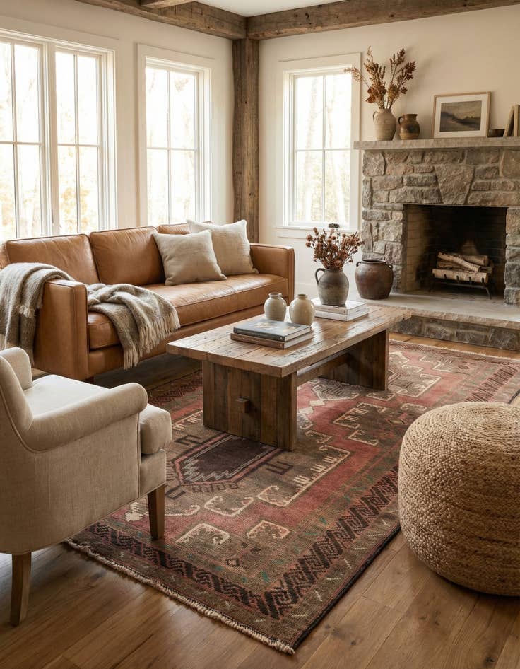 Detail image of 3' 6 x 6' 5  Hand Knotted Ultra Vintage Persian Wool Rug