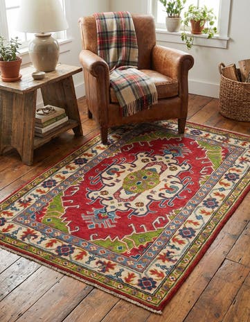 3' 3 x 5' Hand Knotted Kazak Rug