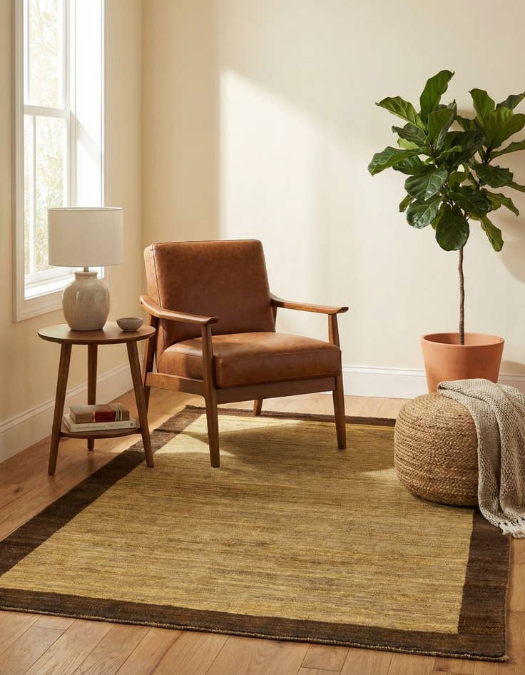 Detail image of 3' 11 x 6'  Hand Knotted Modern Ziegler Oriental Rug