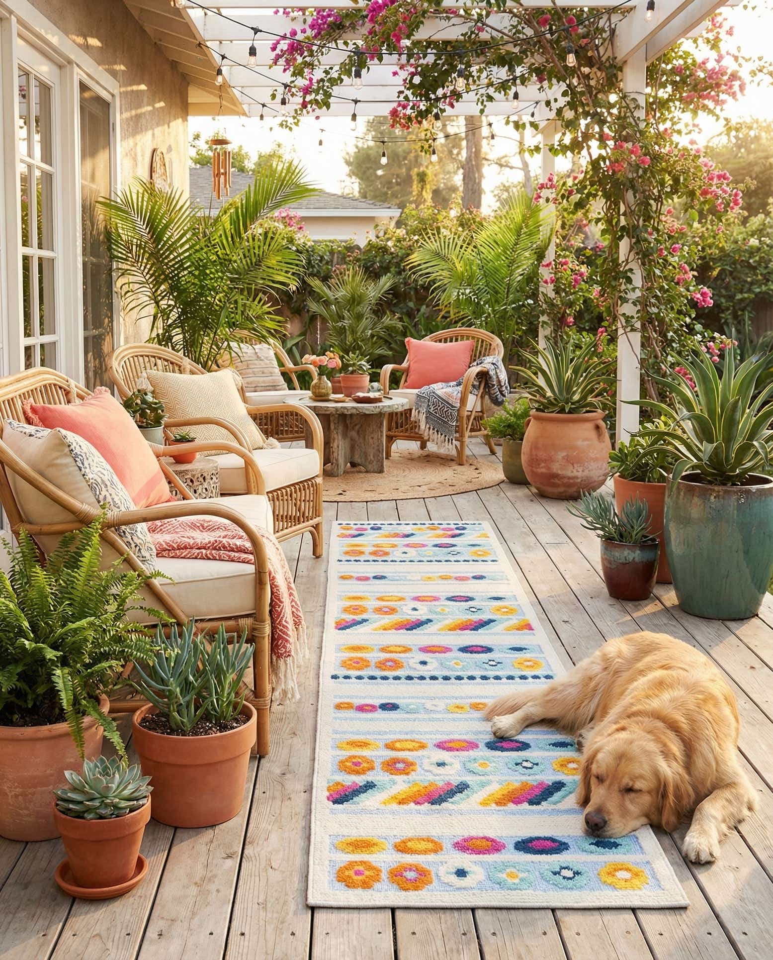 2' x 10' Easy-Clean Aruba Indoor / Outdoor Runner Rug