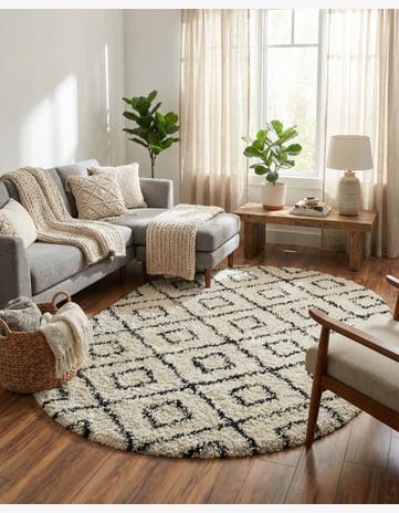 7' 10 x 10' Trellis Shag Oval Rug