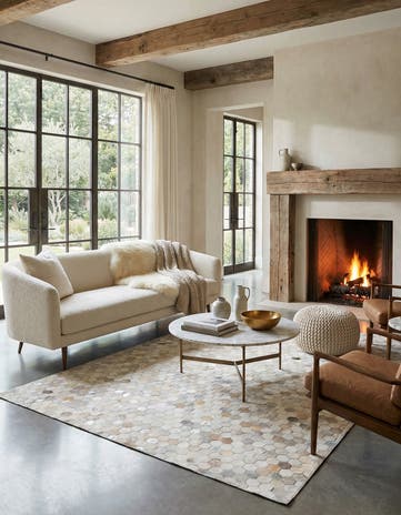 5' x 7' 11 Cowhide Stocks Rug