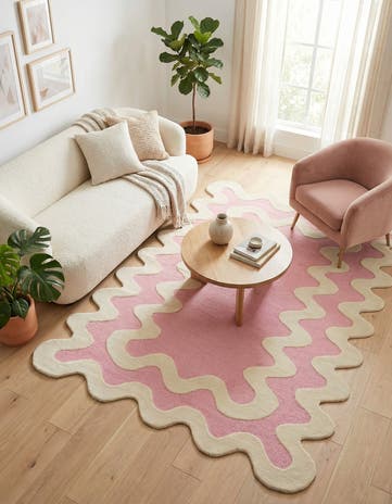 Pink Happy Rugs Wiggles Wool