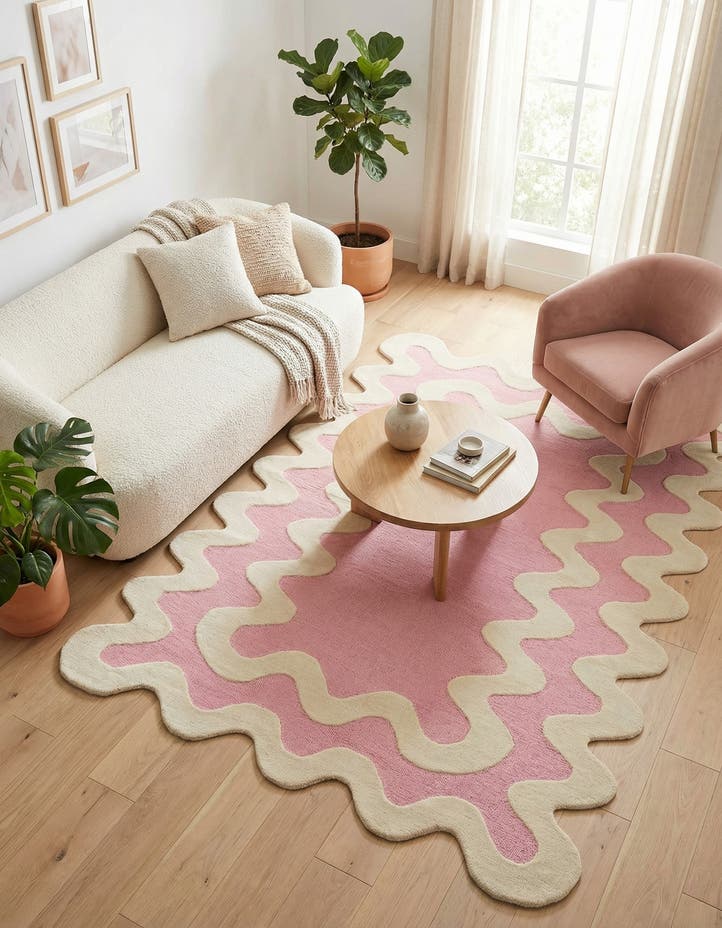 5' 1 x 8' Happy Rugs Wiggles Wool