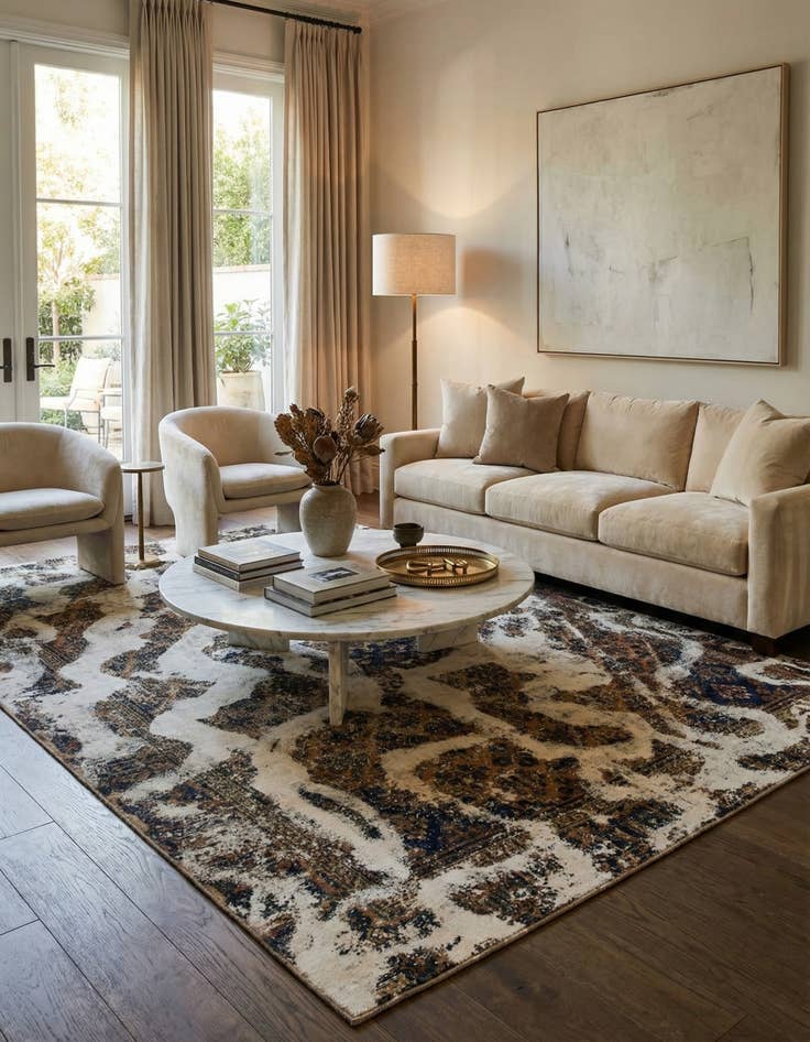 Detail image of 6' 2 x 9' 3  Hand Knotted Ultra Vintage Persian Wool Rug