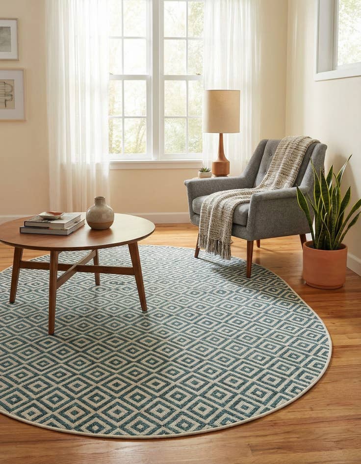 Detail image of 5' 3 x 8'  Washable Jill Zarin Costa Rica Indoor / Outdoor Oval Rug