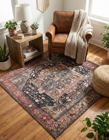 Muted Rust Medina Square Rug