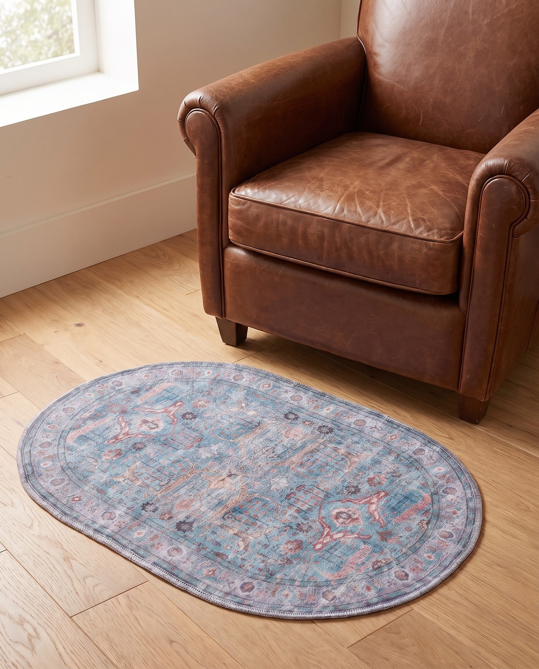 2' x 3' Washable Maahru Oval Rug