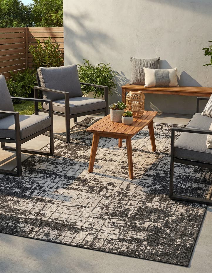 6' x 9' Easy-Clean Modern Indoor / Outdoor...