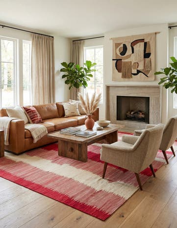 6' 9 x 9' 4 Hand Woven Kilim Modern Wool Rug
