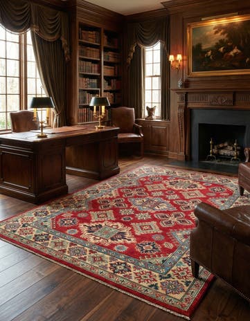 5' x 6' 8 Hand Knotted Kazak Rug