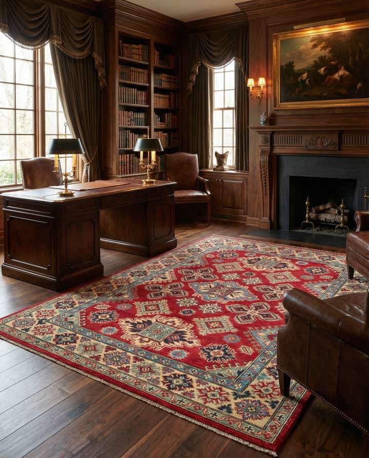 5' x 6' 8 Hand Knotted Kazak Rug