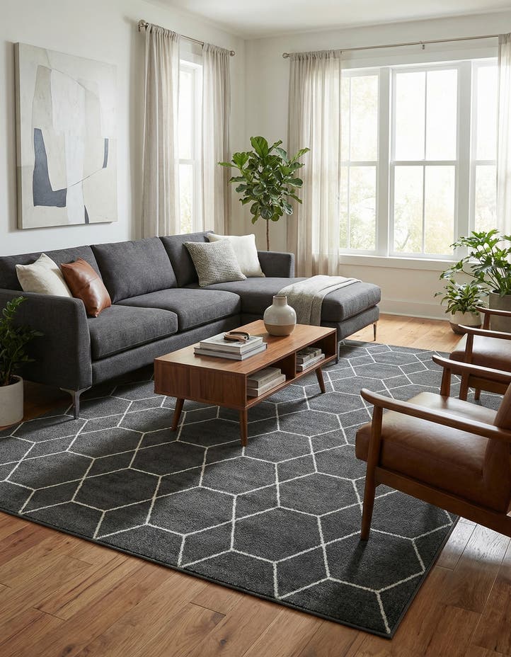 10' x 13' Lattice Frieze Rug