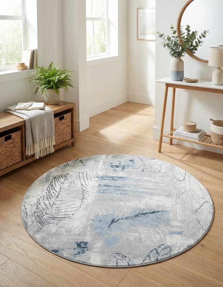 Detail image of 5' 3 x 5' 3 Kamala Washable Round Rug