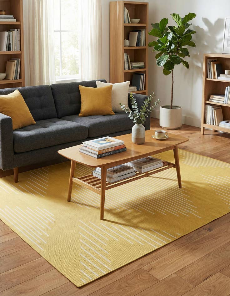 Detail image of  6' x 9'  Washable Modern Indoor / Outdoor Rug