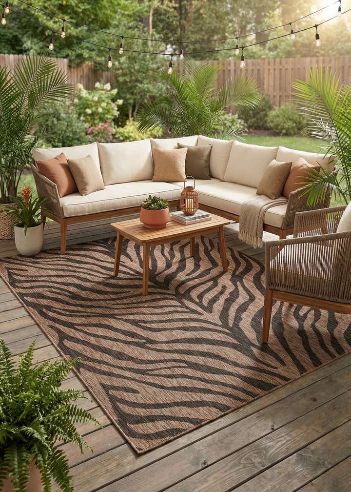 7' 10 x 11' Easy-Clean Safari Indoor / Outdoor Rug