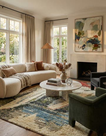 6' 5 x 9' 10 Hand Knotted Darya Wool Rug