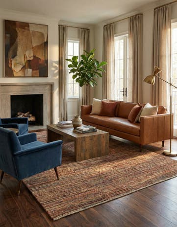 6' 8 x 9' 10 Hand Knotted Modern Ziegler Rug