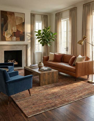 6' 8 x 9' 10 Hand Knotted Modern Ziegler Rug