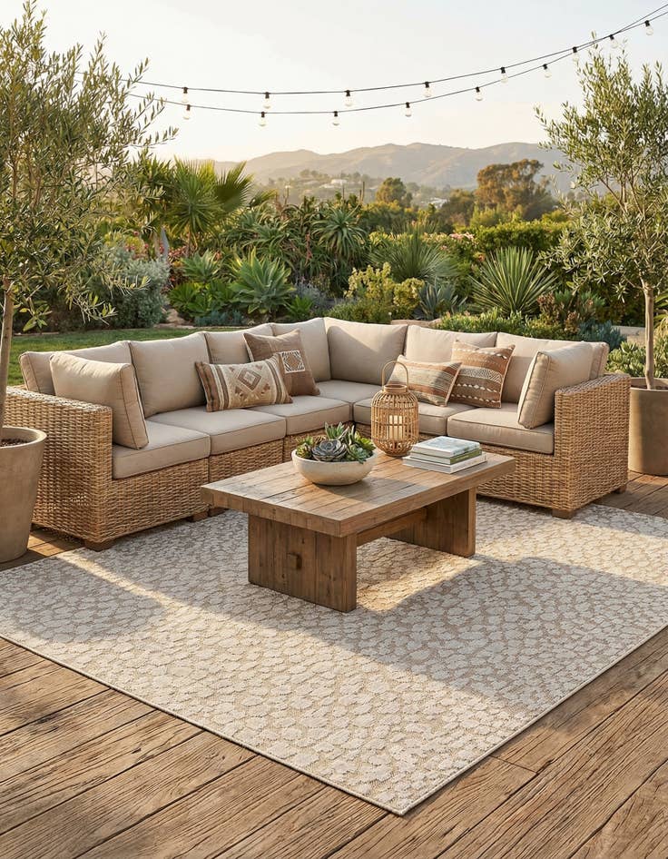 Detail image of 9' x 12'  Washable Safari Indoor / Outdoor Rug