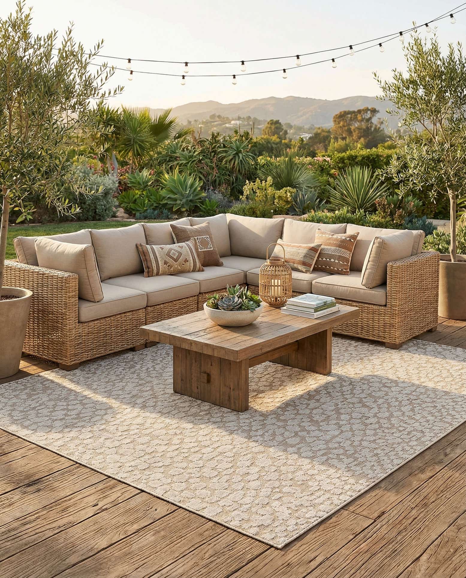 9' x 12' Easy-Clean Safari Indoor / Outdoor Rug