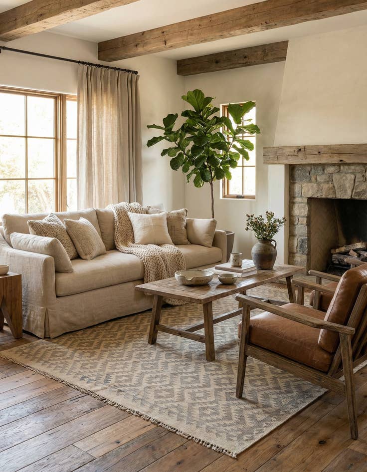 Detail image of 6' 3 x 9' 6 Hand Woven Kilim Maymana Wool Rug