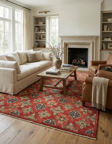 6' 9 x 9' 10 Hand Knotted Kazak Rug