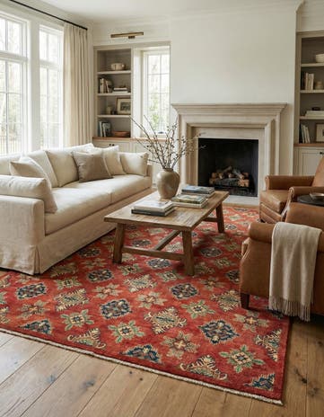 6' 9 x 9' 10 Hand Knotted Kazak Rug