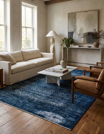6' 6 x 9' 8 Hand Knotted Ultra Vintage Persian Wool Rug