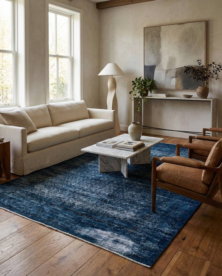 Detail image of 6' 6 x 9' 8 Hand Knotted Ultra Vintage Persian Wool Rug