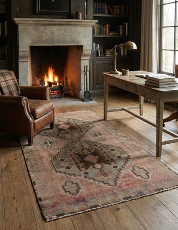 3' 6 x 6' 4 Hand Knotted Ultra Vintage Persian Wool Rug