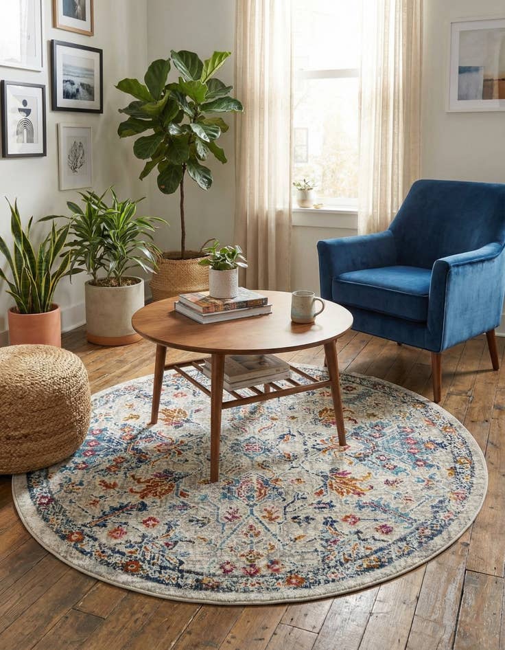 Detail image of  3' 7 x 3' 7 Budapest Round Rug