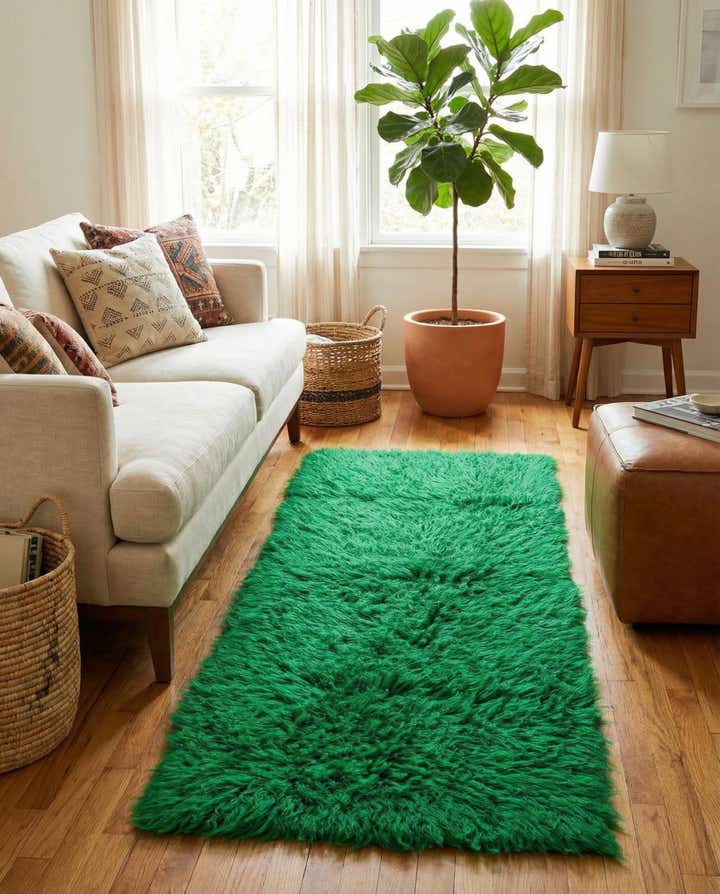 2' 10 x 7' 5 Hand Knotted Moroccan Wool Runner Rug