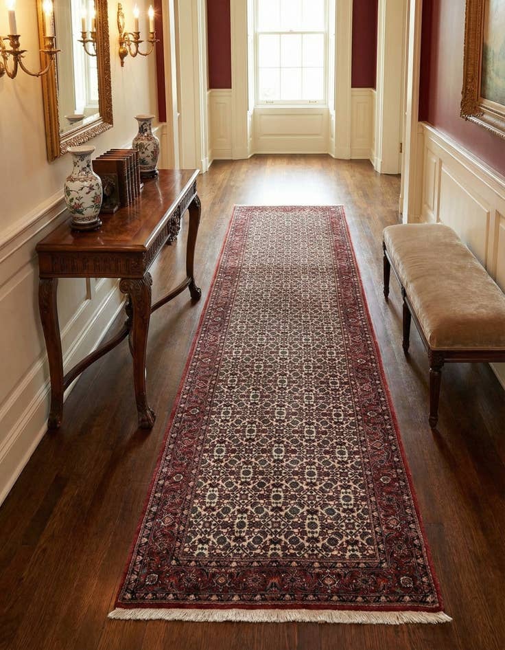 Detail image of  2' 8 x 10' 7 Bidjar With Silk Runner Rug