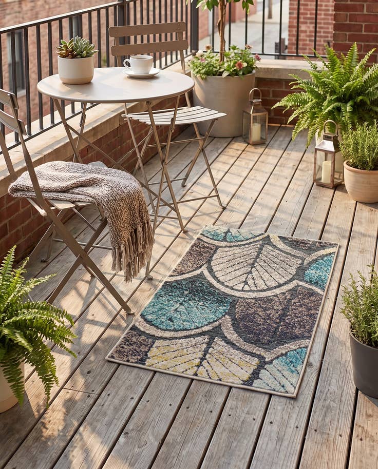 Detail image of 2' x 3' Easy-Clean Casablanca Indoor / Outdoor Rug