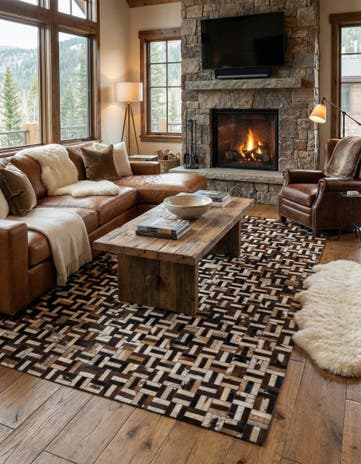 5' x 7' 11 Cowhide - Patchwork Rug