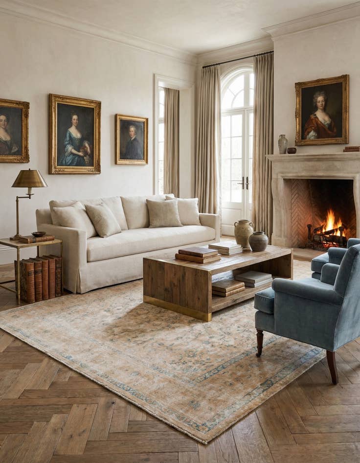 Detail image of  9' 2 x 12' 9  Hand Knotted Ultra Vintage Persian Wool Rug