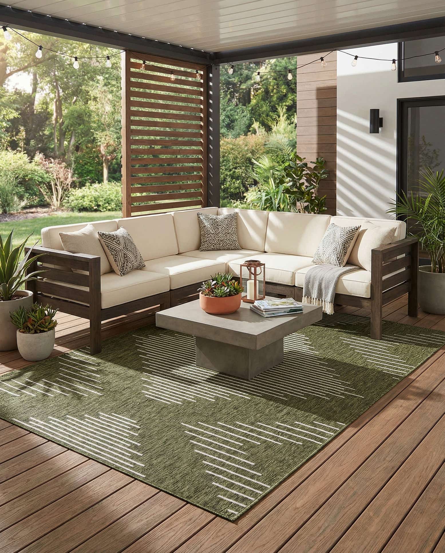 6' x 9' Easy-Clean Modern Indoor / Outdoor Rug