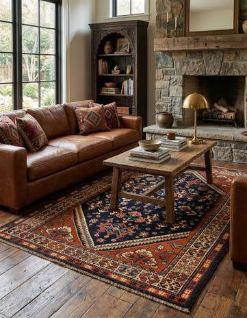 4' 10 x 8' 2 Ghashghai Wool Rug