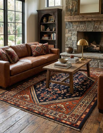 4' 10 x 8' 2 Ghashghai Wool Rug