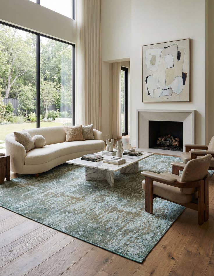 Detail image of 9' 7 x 12' 4  Hand Knotted Ultra Vintage Persian Wool Rug