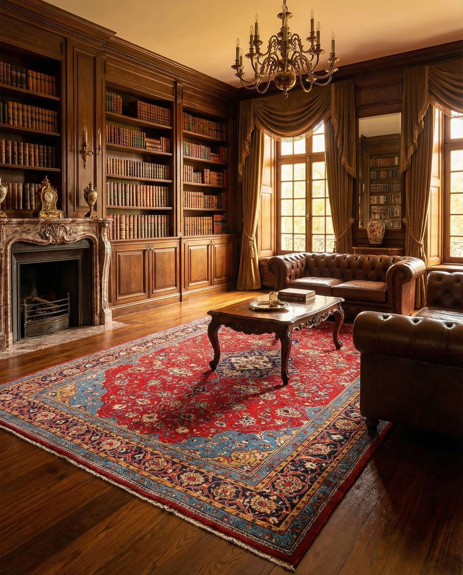 8' x 11' 5 Kashan Wool Rug