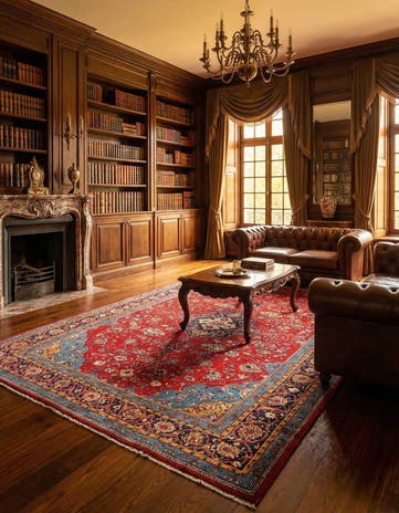 8' x 11' 5 Kashan Wool Rug