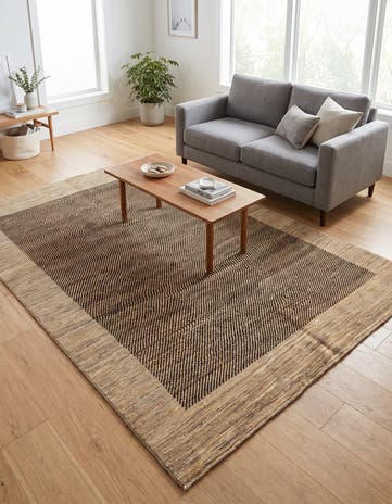 4' 7 x 6' 3 Hand Knotted Modern Ziegler Rug