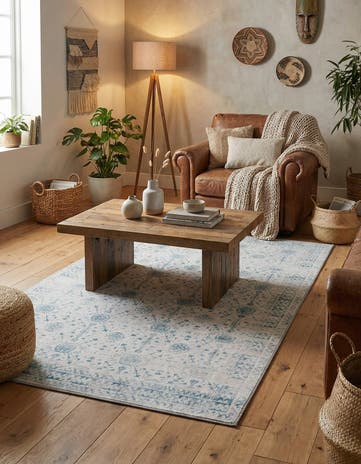 Ivory Washable Timeless Rug