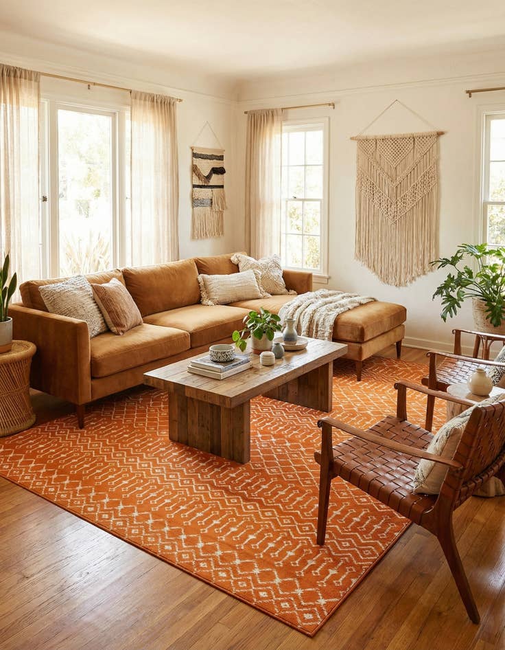 Detail image of 10' 8 x 16' 5 Kasbah Trellis Rug