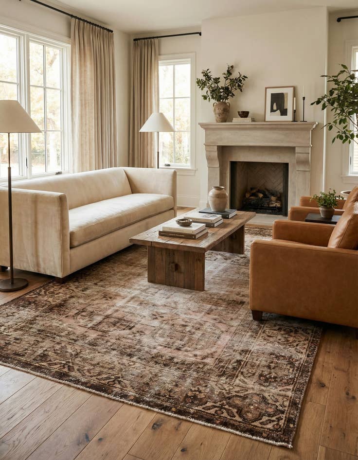 Detail image of 4' 9 x 9' 7  Hand Knotted Ultra Vintage Persian Wool Runner Rug