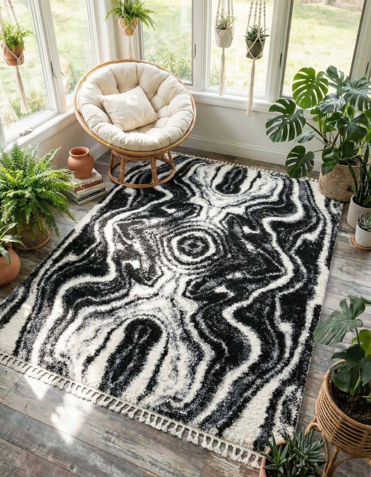 Detail image of  7' 10 x 10' Athena Shag Rug