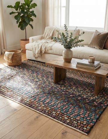 4' 1 x 5' 5 Hand Knotted Darya Wool Rug