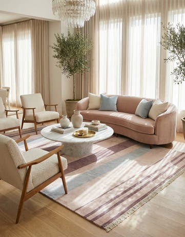 6' 7 x 9' 9 Hand Knotted Darya Wool Rug